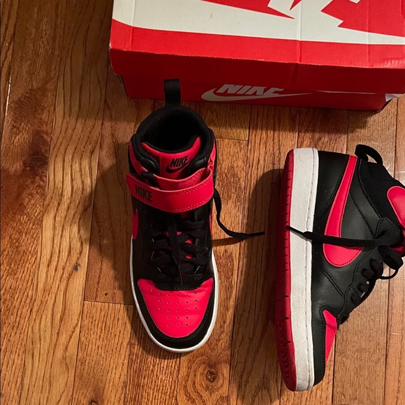 Nike Black and Pink High-Top Sneakers - Picture 6 of 9